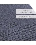 Set de 2 serviettes + 2 draps de bain Eden bleu gris - 2x(50x100 cm)