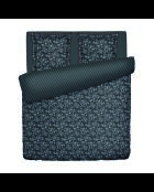 Parure housse de couette satin de coton Toile damassée noires