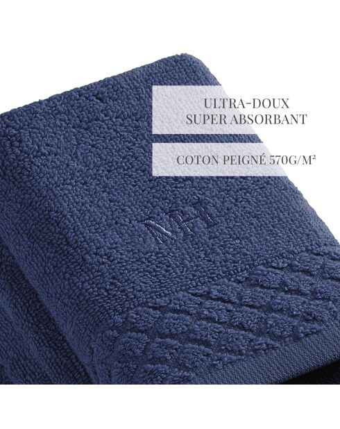 4 servilletas Eden de color azul marino para invitados, 4 unidades (30 x 30 cm)