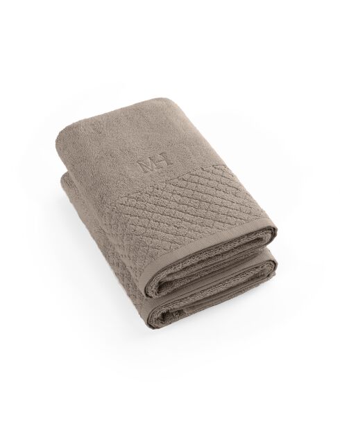 Set de 2 serviettes Eden brunes - 2x(50x100 cm)