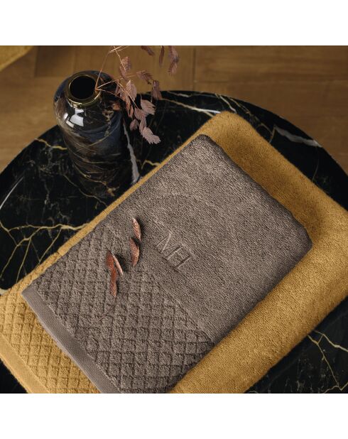 Set de 2 serviettes Eden brunes - 2x(50x100 cm)