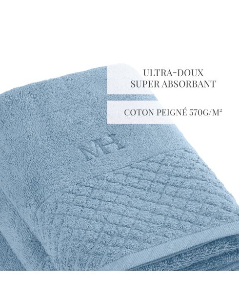 Set di 2 asciugamani + 2 teli da bagno Eden sky blue - 2x (50x100 cm)