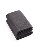 Set de 2 draps de bain Eden gris foncé - 2x(70x140 cm)