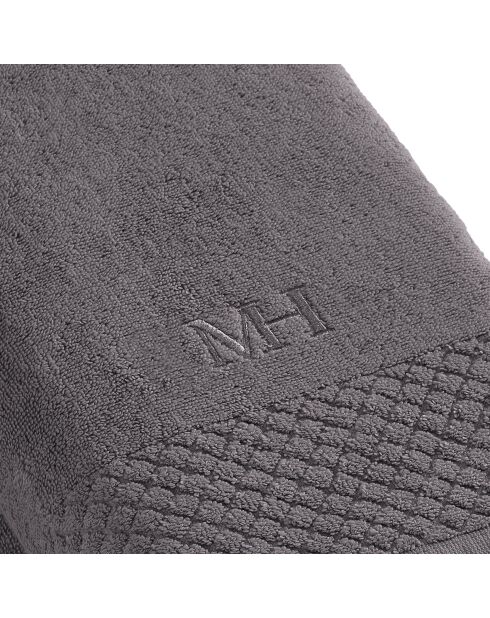 Set de 2 draps de bain Eden gris foncé - 2x(70x140 cm)
