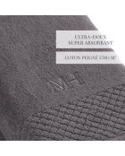 Set de 2 draps de bain Eden gris foncé - 2x(70x140 cm)