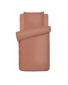Parure housse de couette gaze de coton Uni terracotta 02