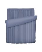 Blaues Bettbezug-Set aus gewebter Baumwolle im Dobby-Streifendesign