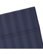 Bettlaken Dobby Stripe aus gewebtem Baumwollsatin Dunkelblau