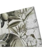 Sábana encimera de satén de algodón verde tilo decorada con diseño Jardin