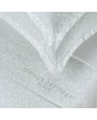 Parure petit drap plat + drap housse + taies rectangles satin de coton Olea europaea vert