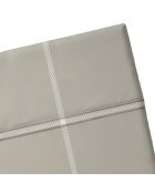 Set Bettlaken + Spannbetttuch + rechteckige Kissenbezüge Baumwollsatin Amélia taupe