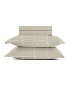 Parure petit drap plat + drap housse + taies rectangles satin de coton Amélia taupe