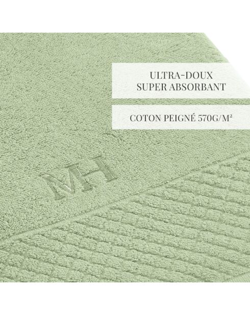 Maxi drap de bain Eden vert amande - 100x150 cm