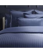 Bettlaken aus Baumwollsatin Dobby Stripe Dobby Stripe gewebt blau