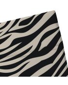Rêves Bettlaken aus Baumwollsatin im Zebra-Design, 240 x 300 cm, schwarz
