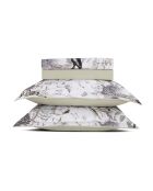 Set maxi de sábana encimera, sábana bajera y fundas de almohada cuadradas de satén de algodón, decoración Jardin, verde lima