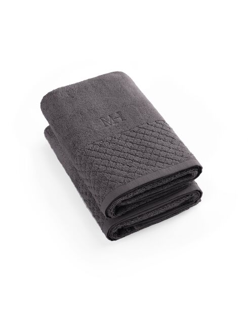 Toalla LT Eden de algodón peinado gris oscuro - 2x (50x100 cm)