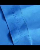 Einfarbiges blaues Bettlaken aus Baumwollsatin 05