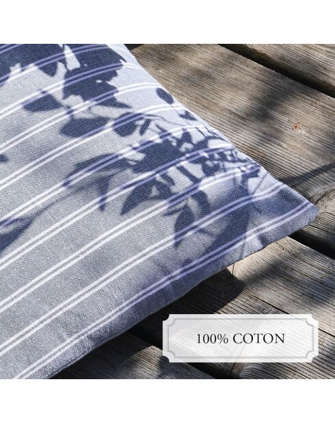 Cuscino in cotone blu - 45x45 cm