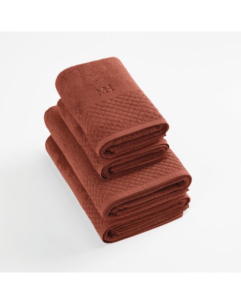 Set di 2 asciugamani + 2 teli da bagno Eden terracotta - 2x (50x100 cm)