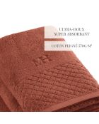 Set di 2 asciugamani + 2 teli da bagno Eden terracotta - 2x (50x100 cm)