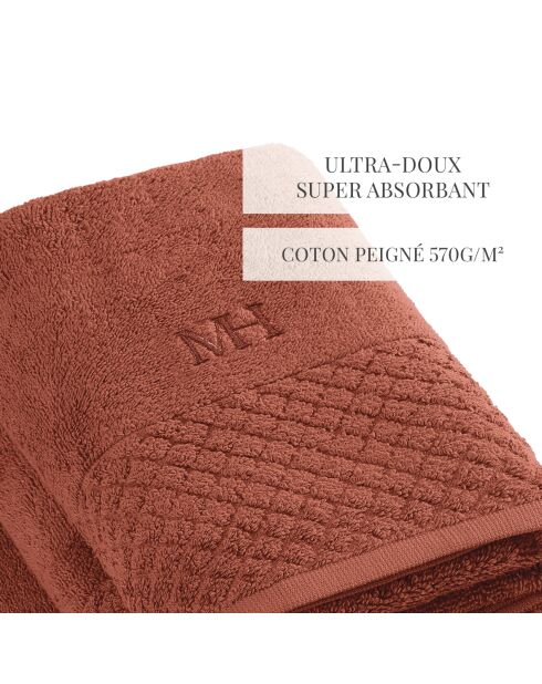 Set di 2 asciugamani + 2 teli da bagno Eden terracotta - 2x (50x100 cm)