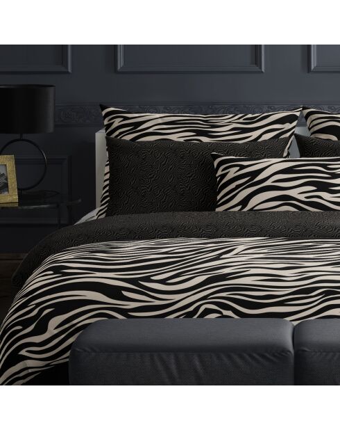 Bettlaken Zebra Dreams aus Baumwollsatin, 240 x 300 cm, Braun