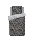 Parure housse de couette satin de coton Indienne noire