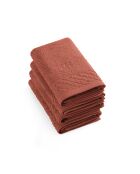 4 servilletas Eden de terracota para invitados, 4 unidades (30 x 30 cm)