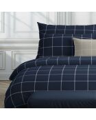 Bettlaken Amélia aus Baumwollsatin, 240 x 300 cm, dunkelblau