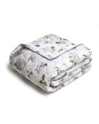 Couvre-lit satin de coton Hortensia blanc - 220x250 cm