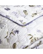 Couvre-lit satin de coton Hortensia blanc - 220x250 cm