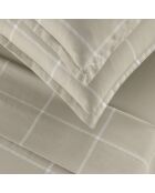 Set aus 2 Kissenbezügen aus Baumwollsatin Amélia taupe - 2 x (50 x 70 cm)