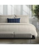 Set aus 2 Kissenbezügen aus Baumwollsatin Amélia taupe - 2 x (50 x 70 cm)