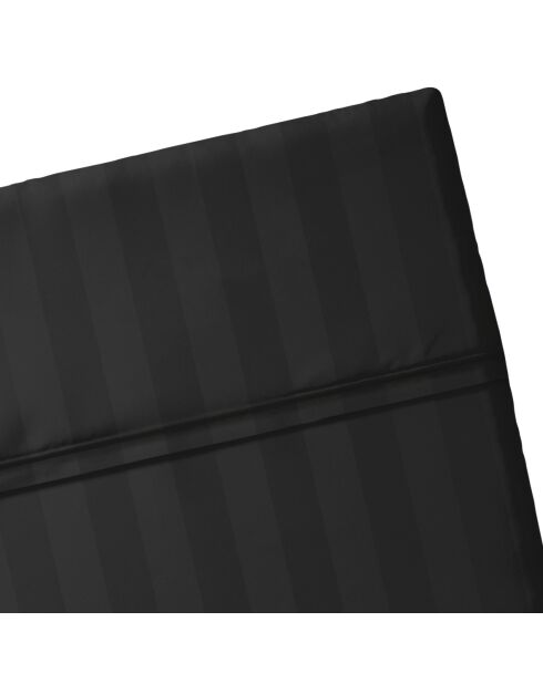Plat laken katoen satijn dobby stripe Dobby stripe geweven zwart