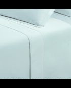 Drap plat satin de coton Uni blanc 01 - 240x300 cm
