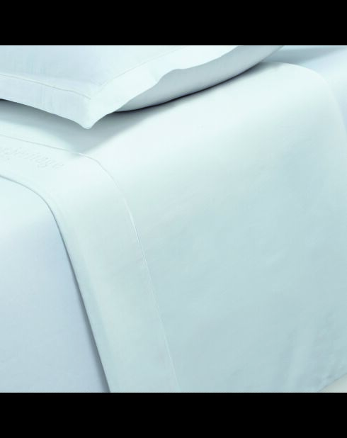Drap plat satin de coton Uni blanc 01 - 240x300 cm