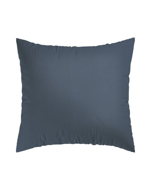 Juego de 2 fundas de almohada Uni de gasa de algodón azul, 14 — 2 x 63 cm (14 — 2 x