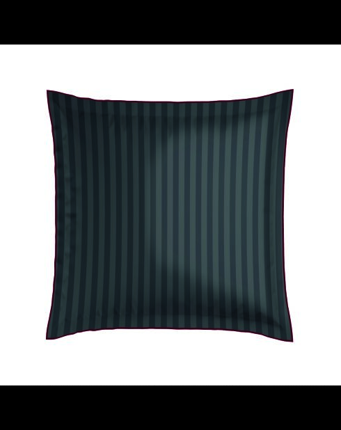 Set aus 2 Kissenbezügen, Baumwollsatin, schwarzer Damaststoff