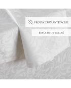 Set de 4 serviettes tissé Jacquard Baroque blanches - 4x(50x50 cm)