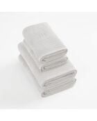 Set de 2 serviettes + 2 draps de bain Eden blancs - 2x(50x100 cm)