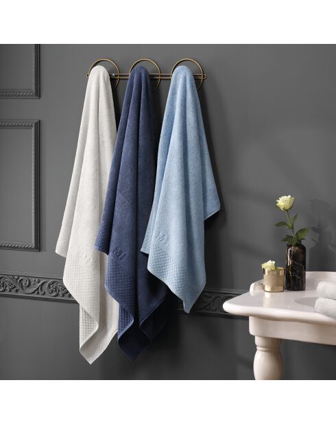 Set de 2 serviettes + 2 draps de bain Eden blancs - 2x(50x100 cm)