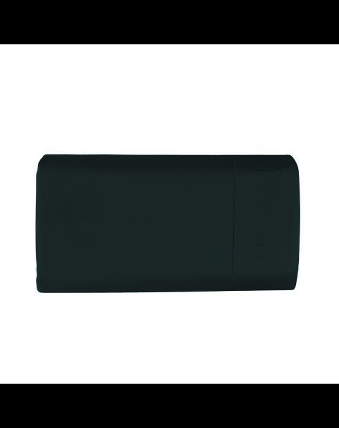 Sábana encimera de satén de algodón liso gris 03