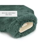 Bouillotte avec housse Uni verte - 20x33 cm