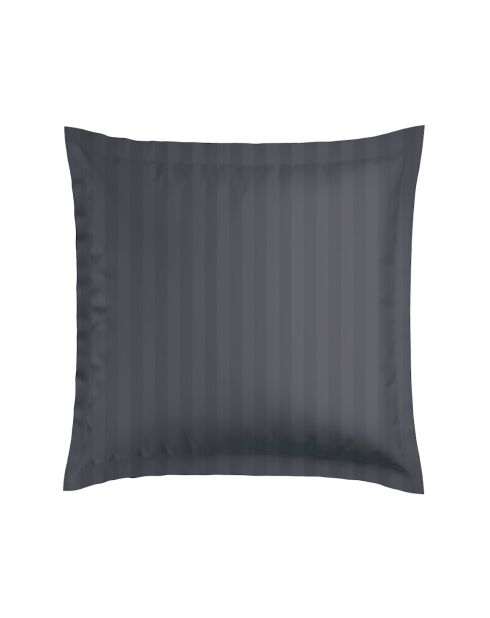Juego de 2 fundas de almohada satinadas de algodón para jardín botánico de color gris oscuro, 2 x 63 x 63 cm