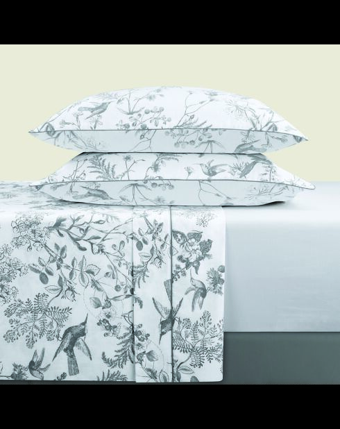 Maxi-set laken + hoeslaken + hoeslaken + rechthoekige kussenslopen katoen satijn zwart en grijs Hummingbird