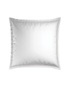 Set aus 2 Kissenbezügen aus Baumwollsatin Paris taupe/weiß - 63x63 cm