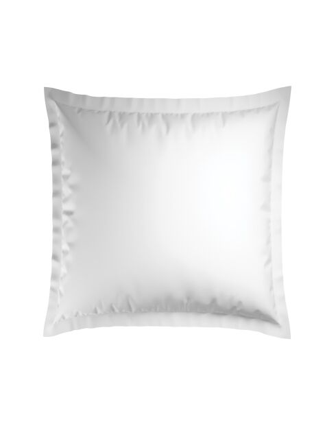 Set aus 2 Kissenbezügen aus Baumwollsatin Paris taupe/weiß - 63x63 cm