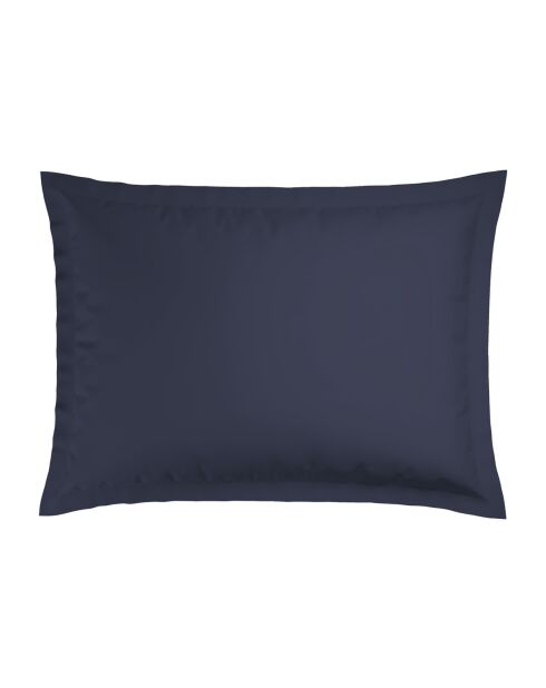 Set aus 2 Kissenbezügen, gewebter Baumwollsatin, gestreift, Dobby-Streifen, gewebt, dunkelblau — 50x70 cm