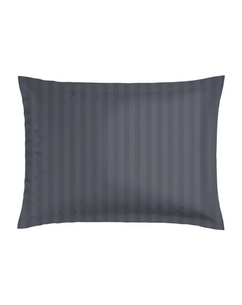 Set aus 2 Kissenbezügen aus Baumwollsatin Jardin Botanique schwarz/grau - 2x (50x70 cm)